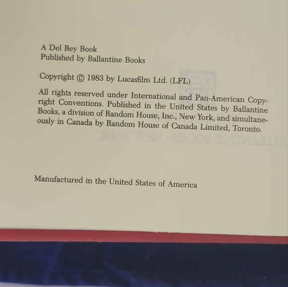 Star Wars RETURN OF THE JEDI James Kahn HC DJ 1983 Del Rey Book Club - Picture 7 of 10